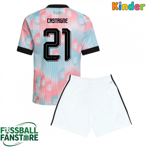 Belgien Timothy Castagne #21 Replik Auswärtstrikot Kinder WM 2026 Kurzarm (+ Kurze Hosen)